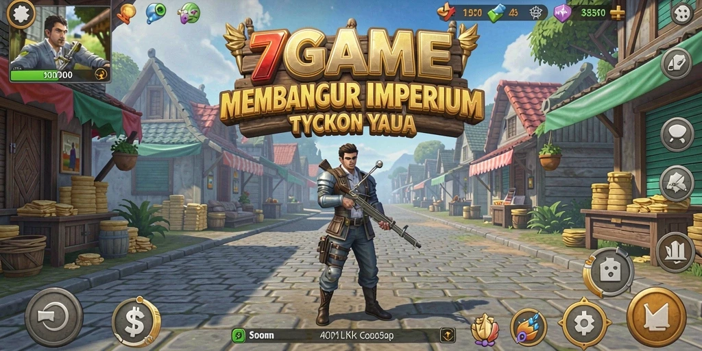 Tampilan dinamis gameplay Tycoon dengan manajemen bisnis yang menarik.