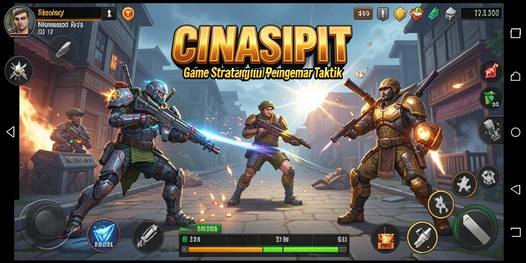Tampilan permainan CINASIPIT dengan strategi taktis yang mendalam.