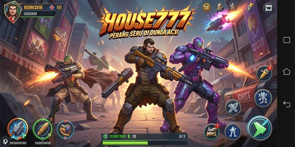 Tampilan gameplay seru dengan aksi cepat di HOUSE777.