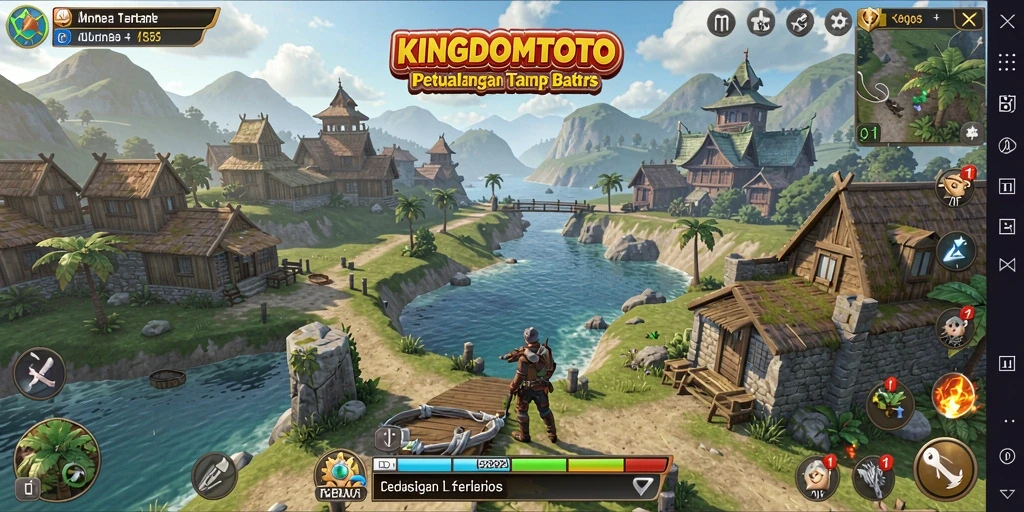Screenshot menampilkan aksi mendebarkan dalam dunia KINGDOMTOTO.