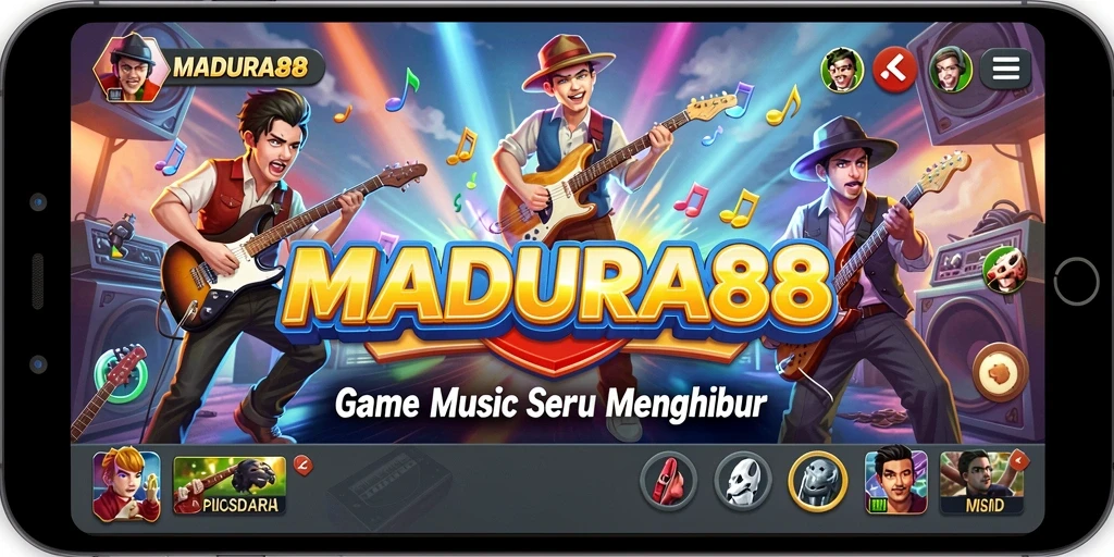 Screenshot menampilkan gameplay musik seru di MADURA88.