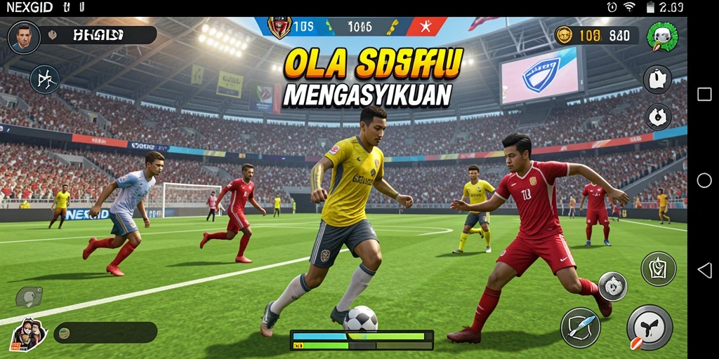 Tampilan screenshot NEXGID yang memperlihatkan aksi seru dalam permainan olahraga.