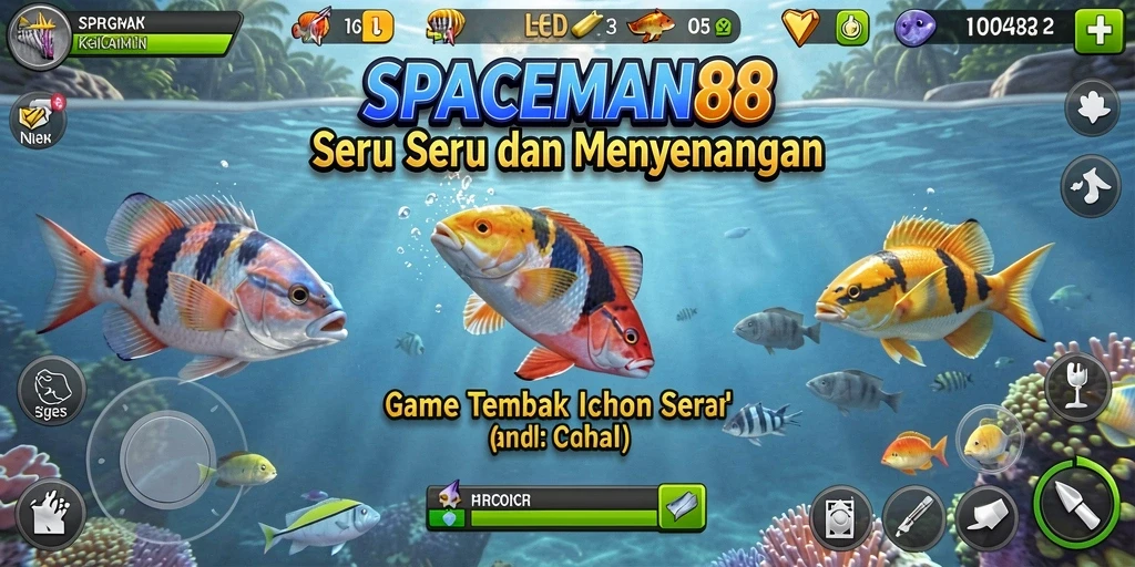 Tangkapan layar gameplay menampilkan aksi seru dalam Tembak Ikan.