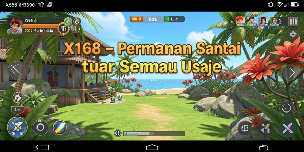 Tampilan gameplay X168 yang menarik dan penuh warna.